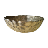 Weaving silver metal wire basket or basket