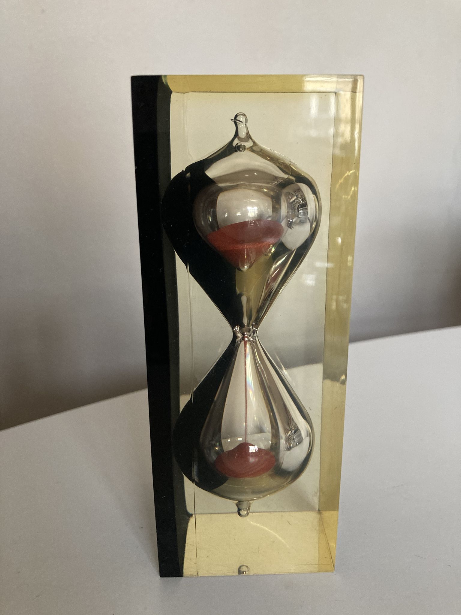 Plexiglass hourglass 1970