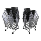 Set of 29 stackable SM400 chairs designed by Gerd Lange in 1980 by Drabert