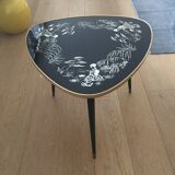 Coffee table vintage tripod feet compass