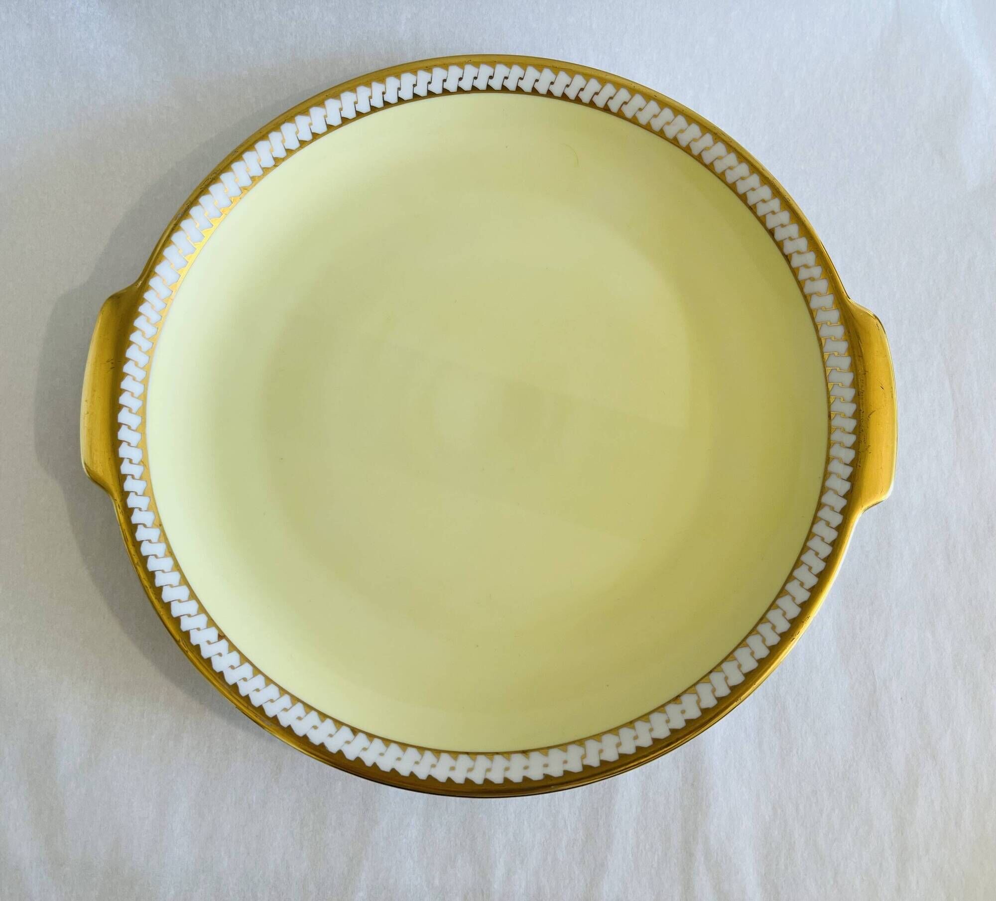 Vintage cake dish in German porcelain, KPM Krister Germany, decoration.