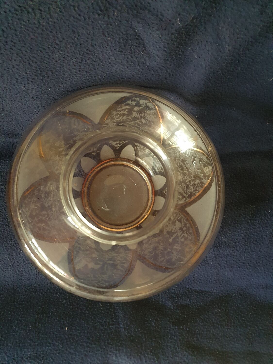 Lustre verre irisé et doré art déco