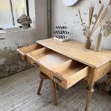Blonde walnut desk and pine top 1900