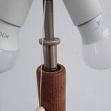 Adjustable danish floor lamp by Domus in teak and wool