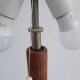 Adjustable danish floor lamp by Domus in teak and wool