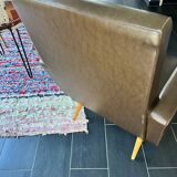 Vintage brown faux leather armchair from the 60s/70s.