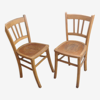 Paire de chaises bistrot luterma motif