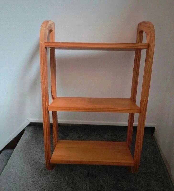 Vintage wooden wall shelf