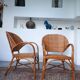 Paire de fauteuils en rotin