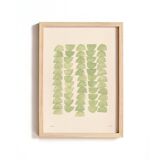 Collection of 12 framed paintings on paper, cool colours.