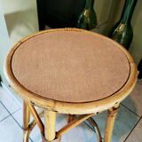 Vintage rattan stool / side table