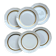 6 Vintage White and Gold Porcelain Dinner Plates Limoge France ADP "Ariane" - Elegant Antique French Tableware