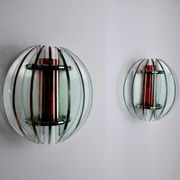 Paire d'appliques Veca bicolore, Italie, 1970