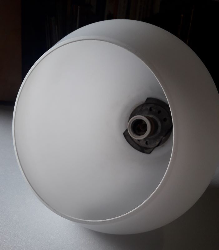 Lustre work Italian glass opalin white