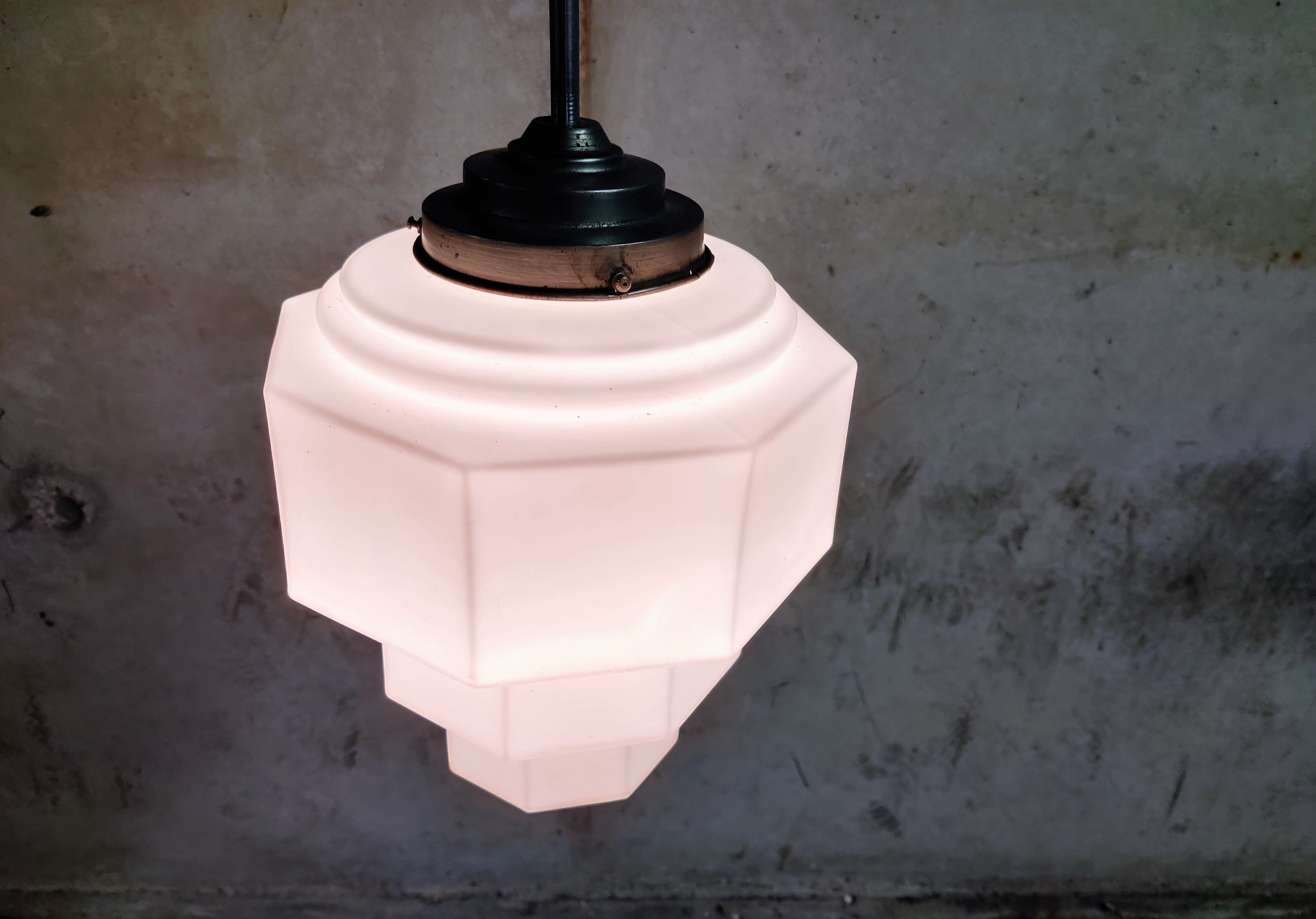 Art deco skyscraper pendant light 1930s