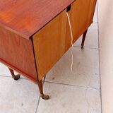 Scandinavian vintage teak TV bar cabinet