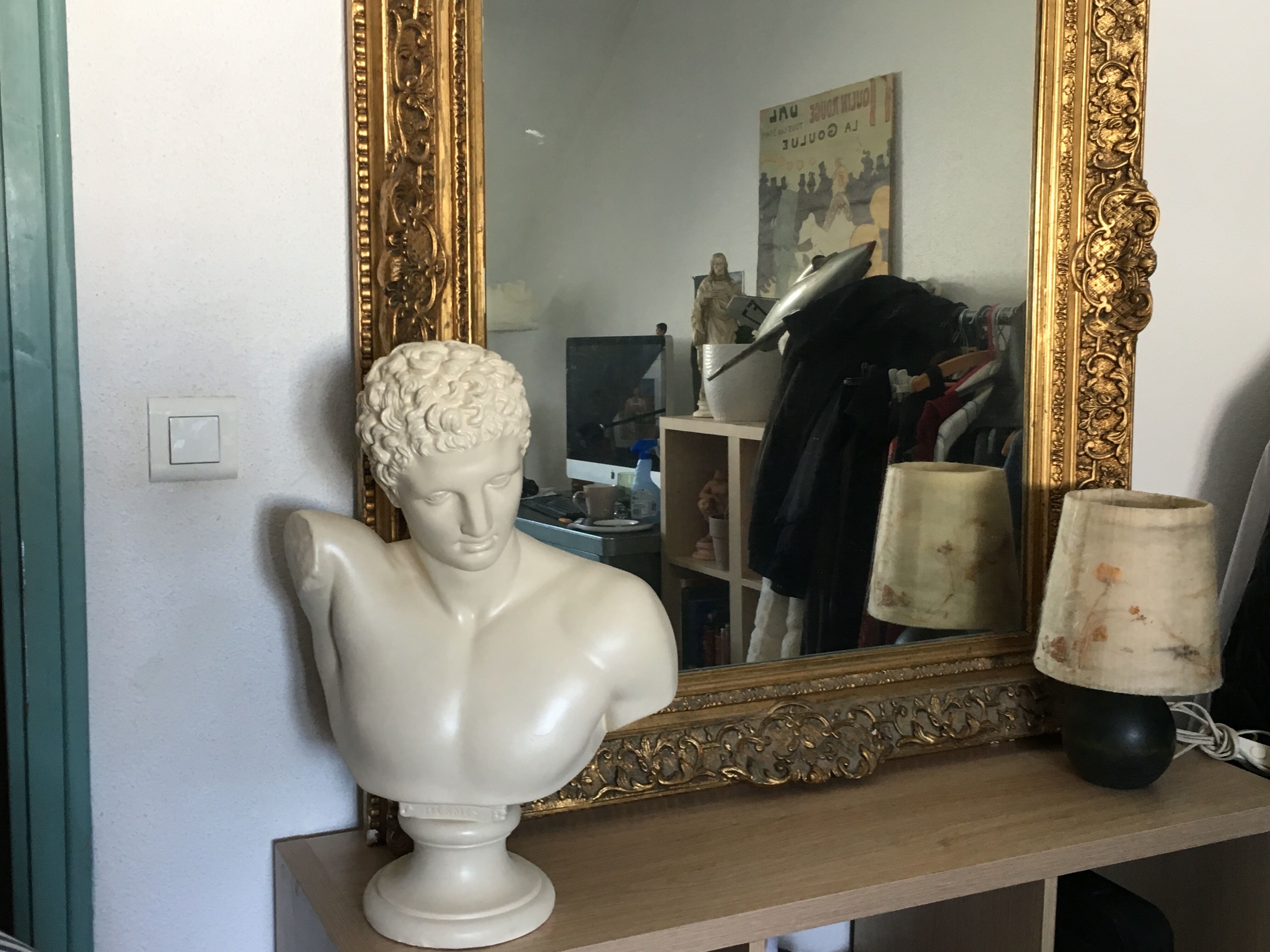 Bust of Hermes in plaster