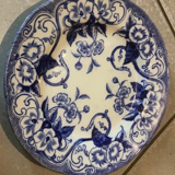 Flat floral plate from 1900