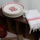 Set of 6 flat ceramic plates