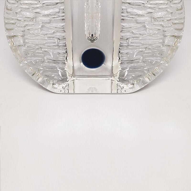 1970s Walther Glass Bullseye Vase by Heiner Düsterhaus. Made in Germany