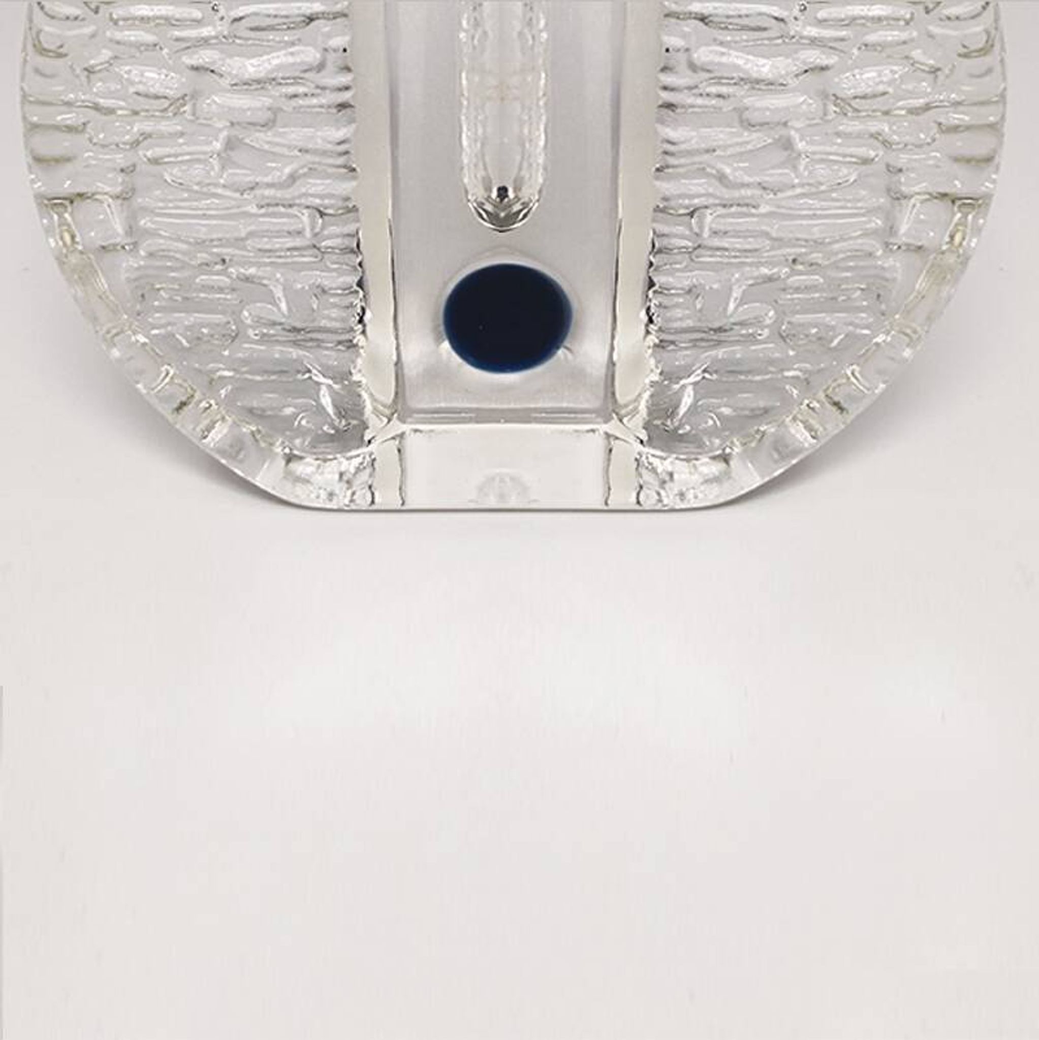 1970s Walther Glass Bullseye Vase by Heiner Düsterhaus. Made in Germany