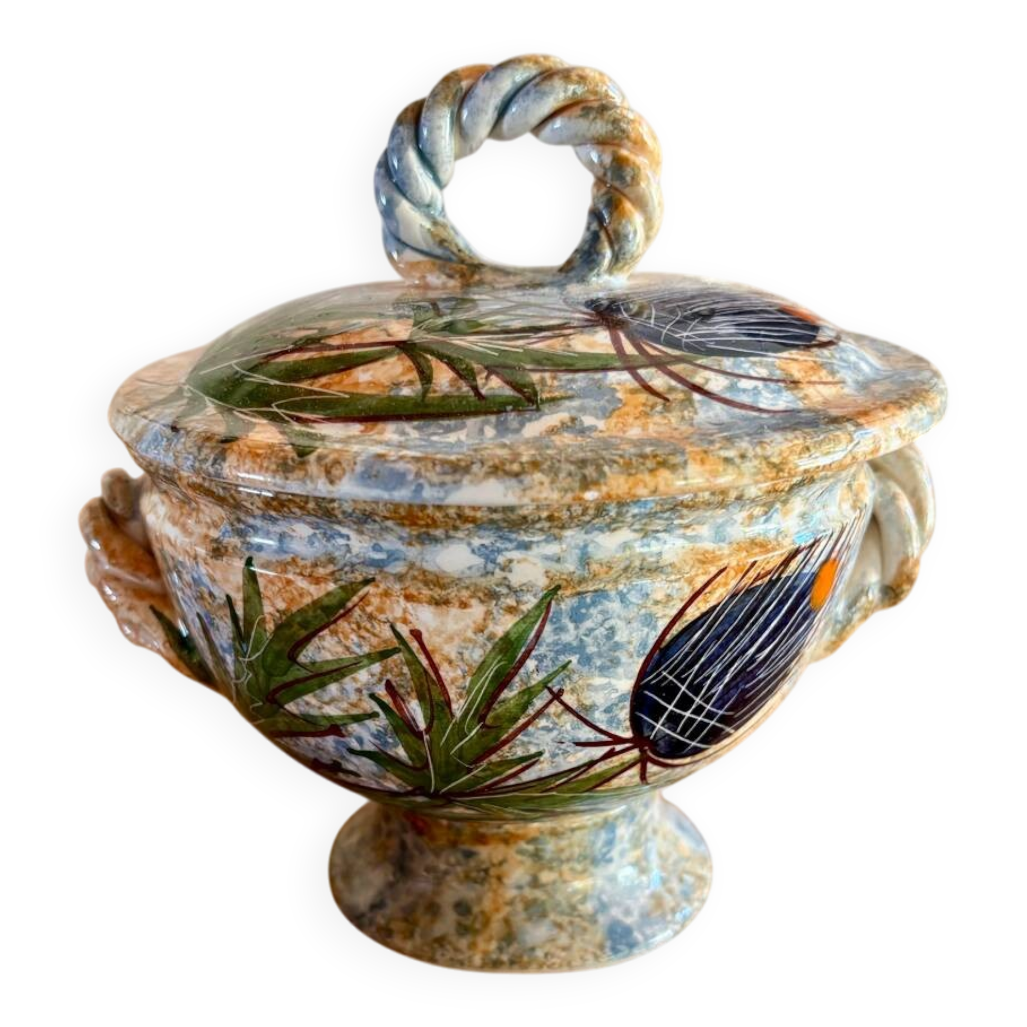 Vintage Vallauris Sugar Bowl / Candy Bowl