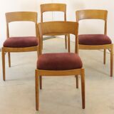 Set van 4 Niels Bach eetkamerstoelen 'Skodborgskov'