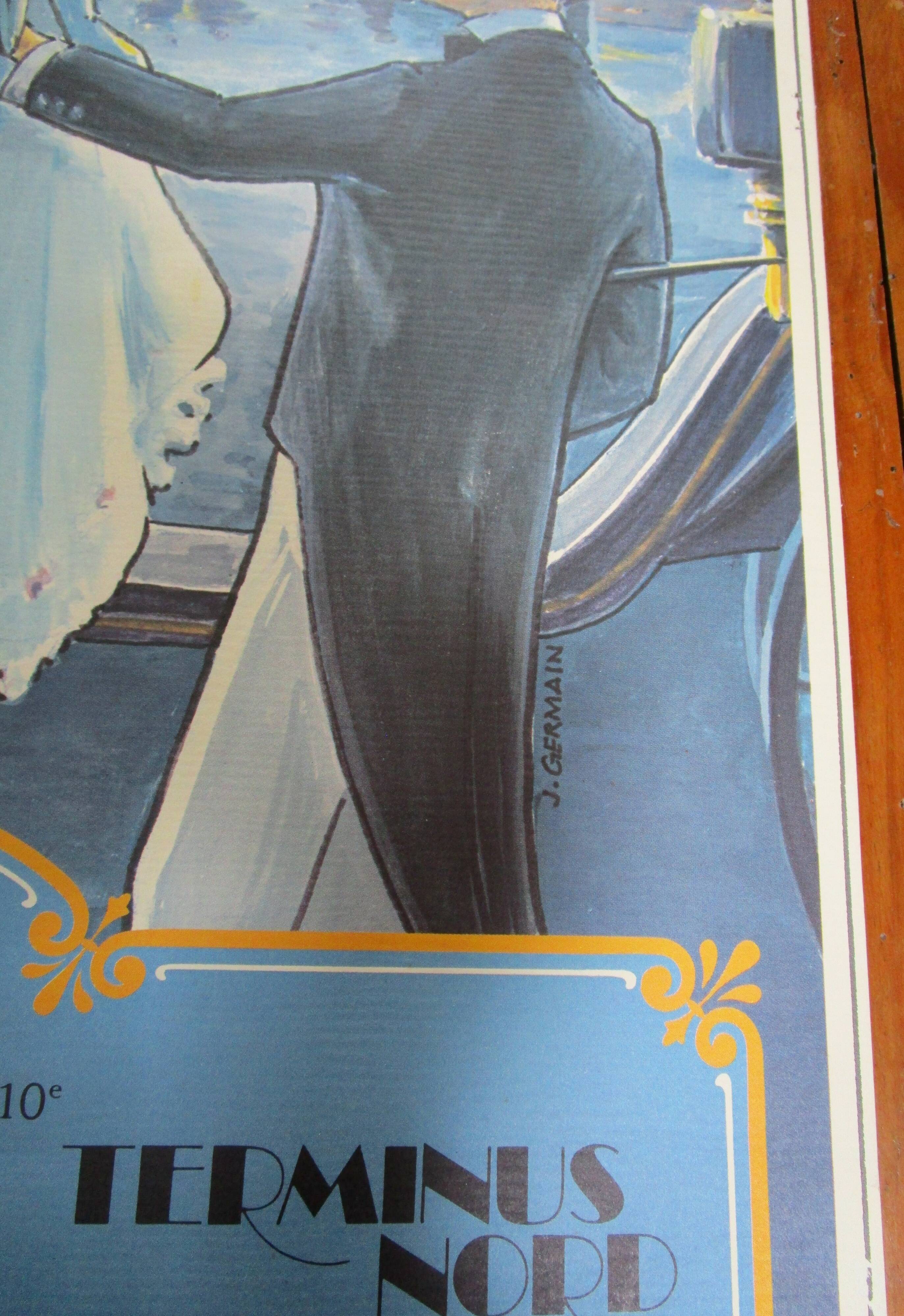 Original poster brasseries flo julien terminus north vaudeville vintage 80s