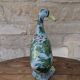 Very beautiful polychrome decorative duck cane statue in Porcelain from Par