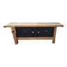 Oak workbench with two doors and three drawers