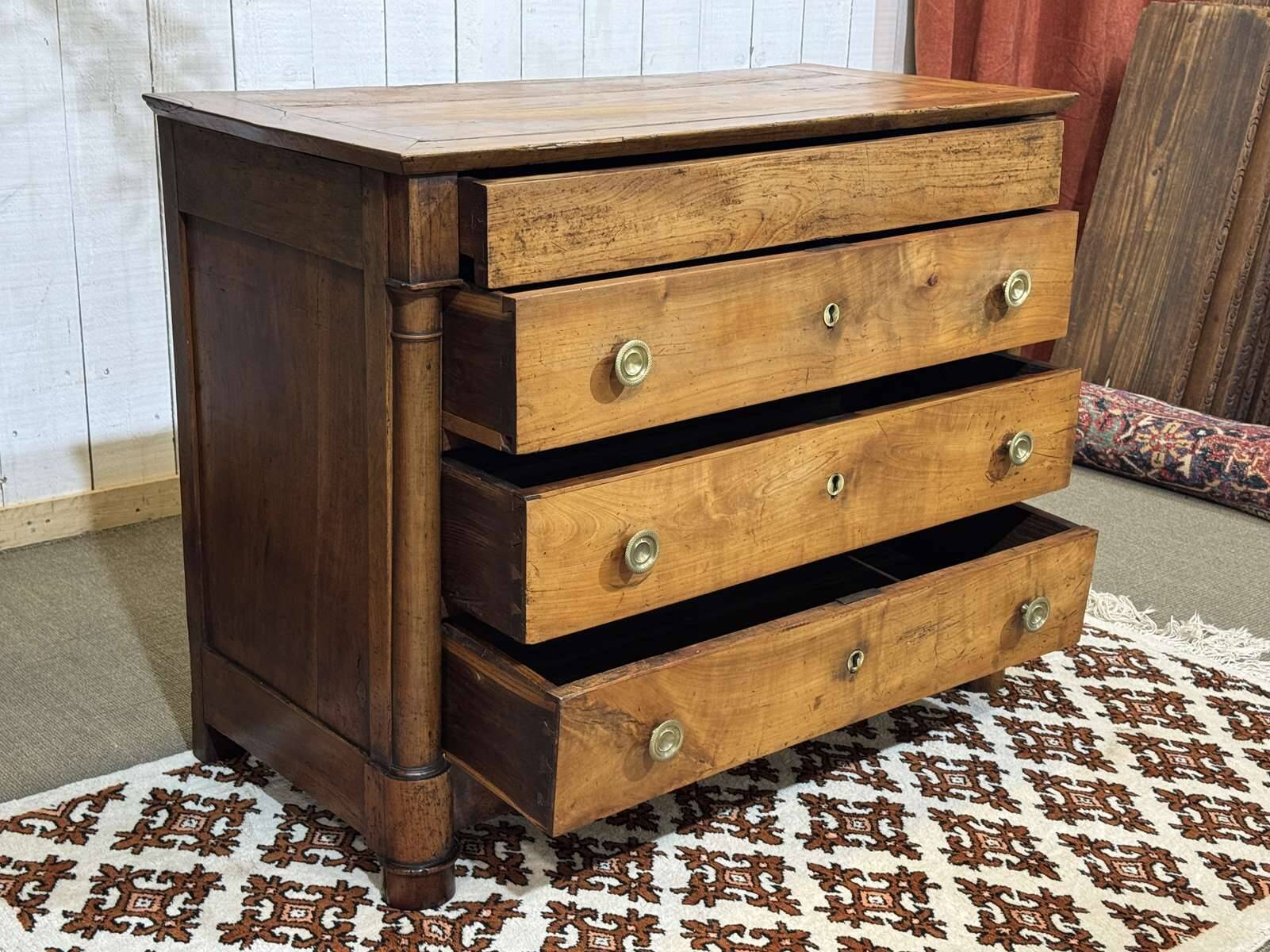 Commode Empire 19ème en merisier