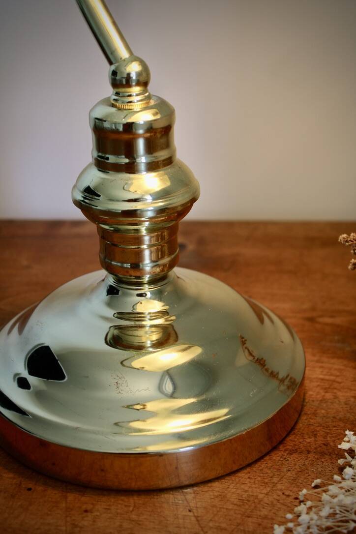 Vintage green opaline notary lamp