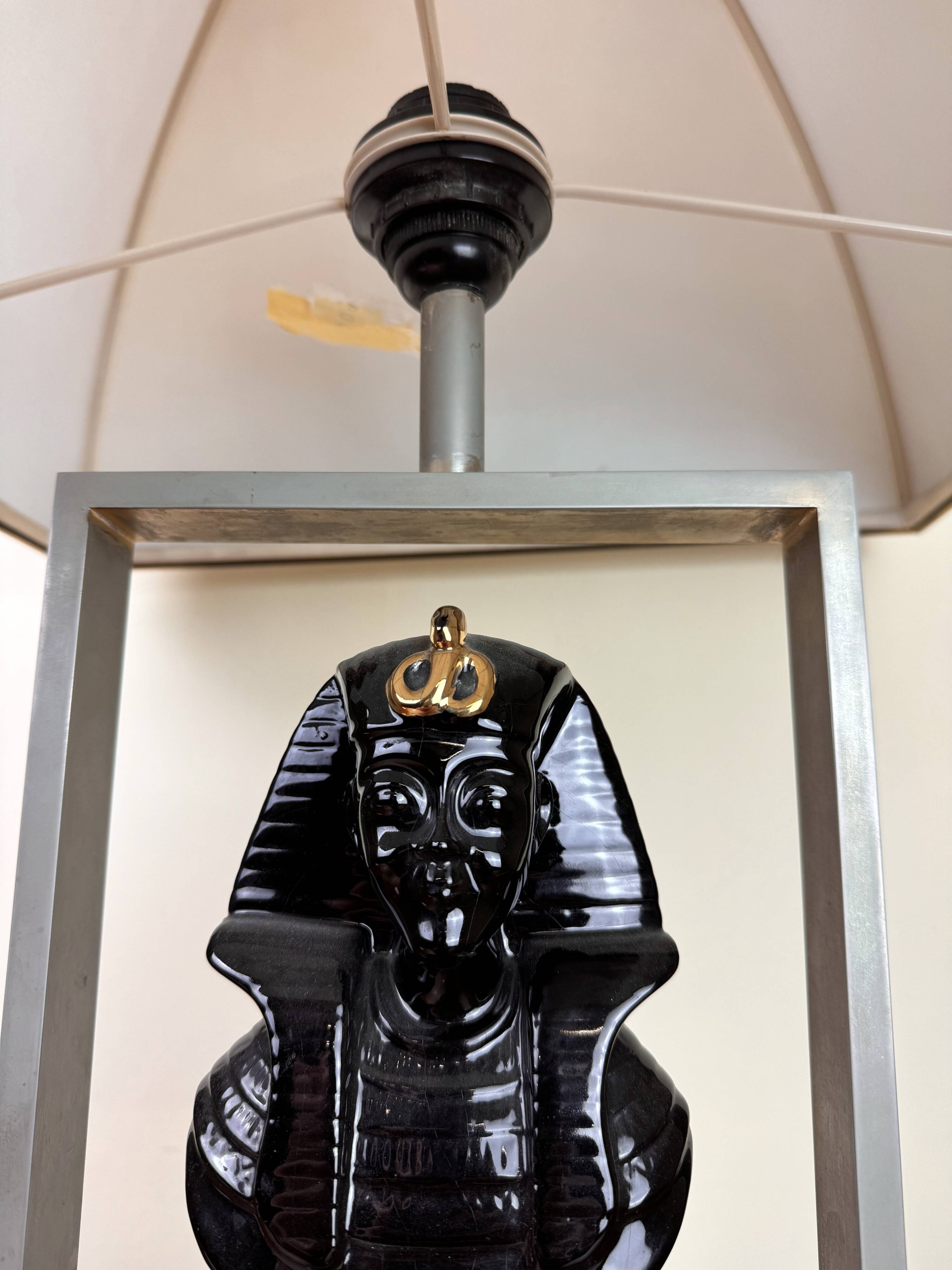 Ceramic desk lamp signed Paolo Traversi Italy circa 1975-1980