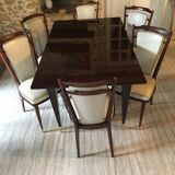 Full dining room: Extendable table and six chairs