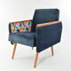 Blue Matisse square chair