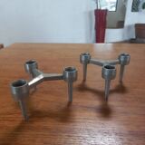 A pair of atomic age candle holders