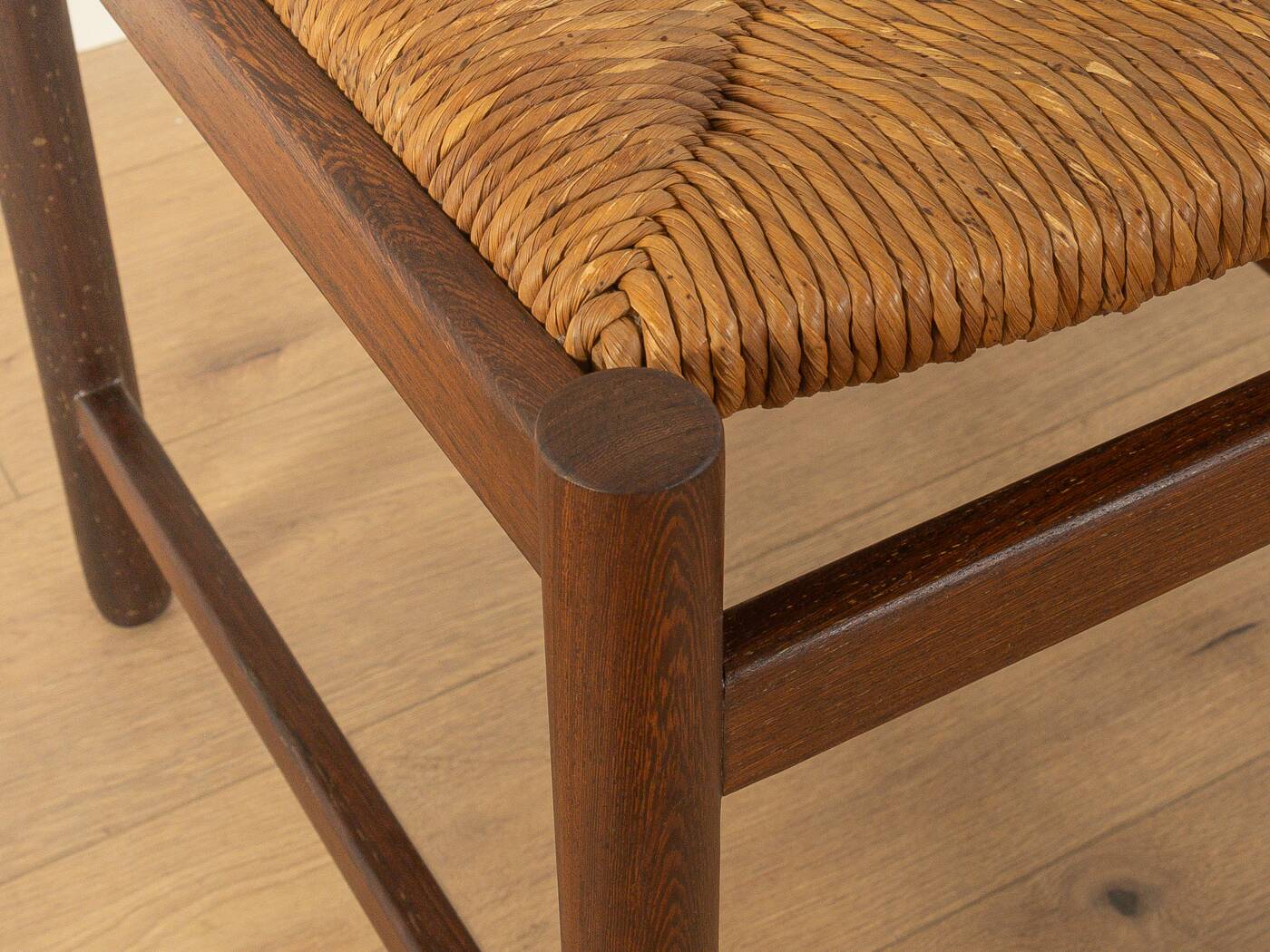 Dining chairs from the 1970s with original seagrass weave (set of 2)