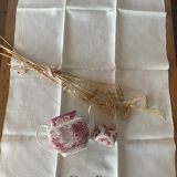 Monogrammed linen table runner
