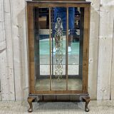 English walnut showcase from the 1950s