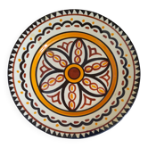 Old HB QUIMPER Plate Earthenware Geometric Rosette Decoration