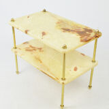 Table d’appoint en onyx, années 1980