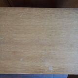 Vintage rattan feet compass bedside table