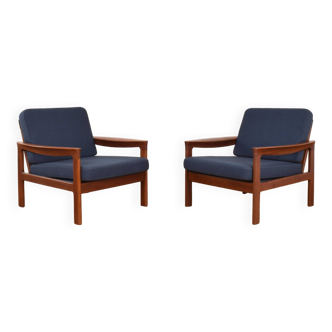 Mid-Century Danish Teak Lounge Chairs by Arne Vodder for Comfort, 1960s, Set of 2