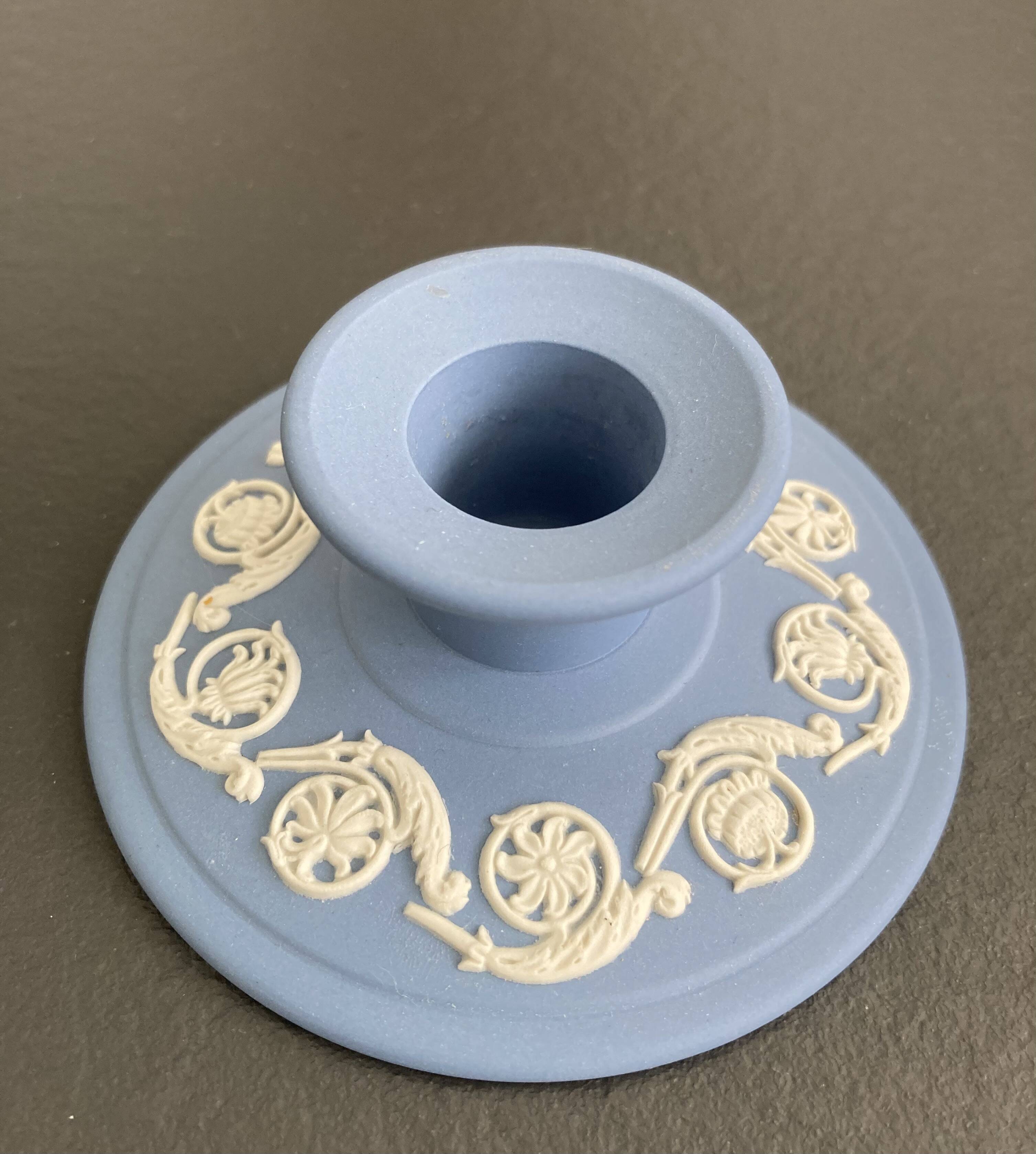 Jasperware porcelain candle holder by Wedgwood