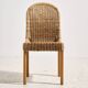 Oak and rattan chair, set of 4