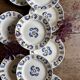 set of 10 antique flat plates model Laval