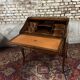 Sloping desk in natural wood and flower marquetry in louis xv style stamped mailfert