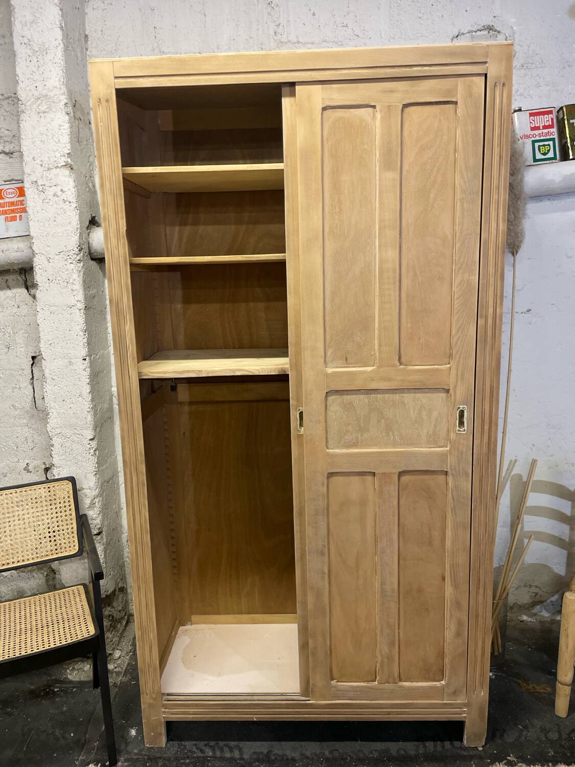 Vintage Parisian wooden wardrobe — 1950s