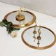 Vintage round mirror tray