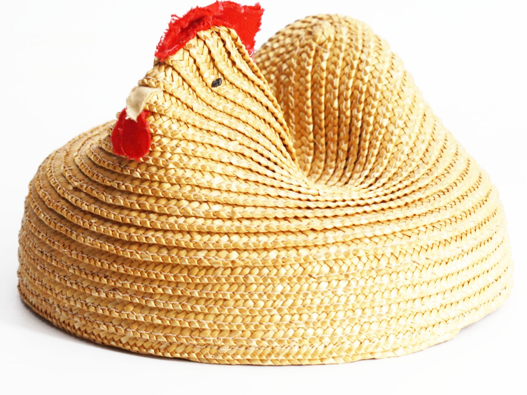 Old wicker chicken basket